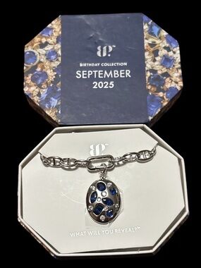 Bomb Party “September” Lab Created Sapphire Necklace